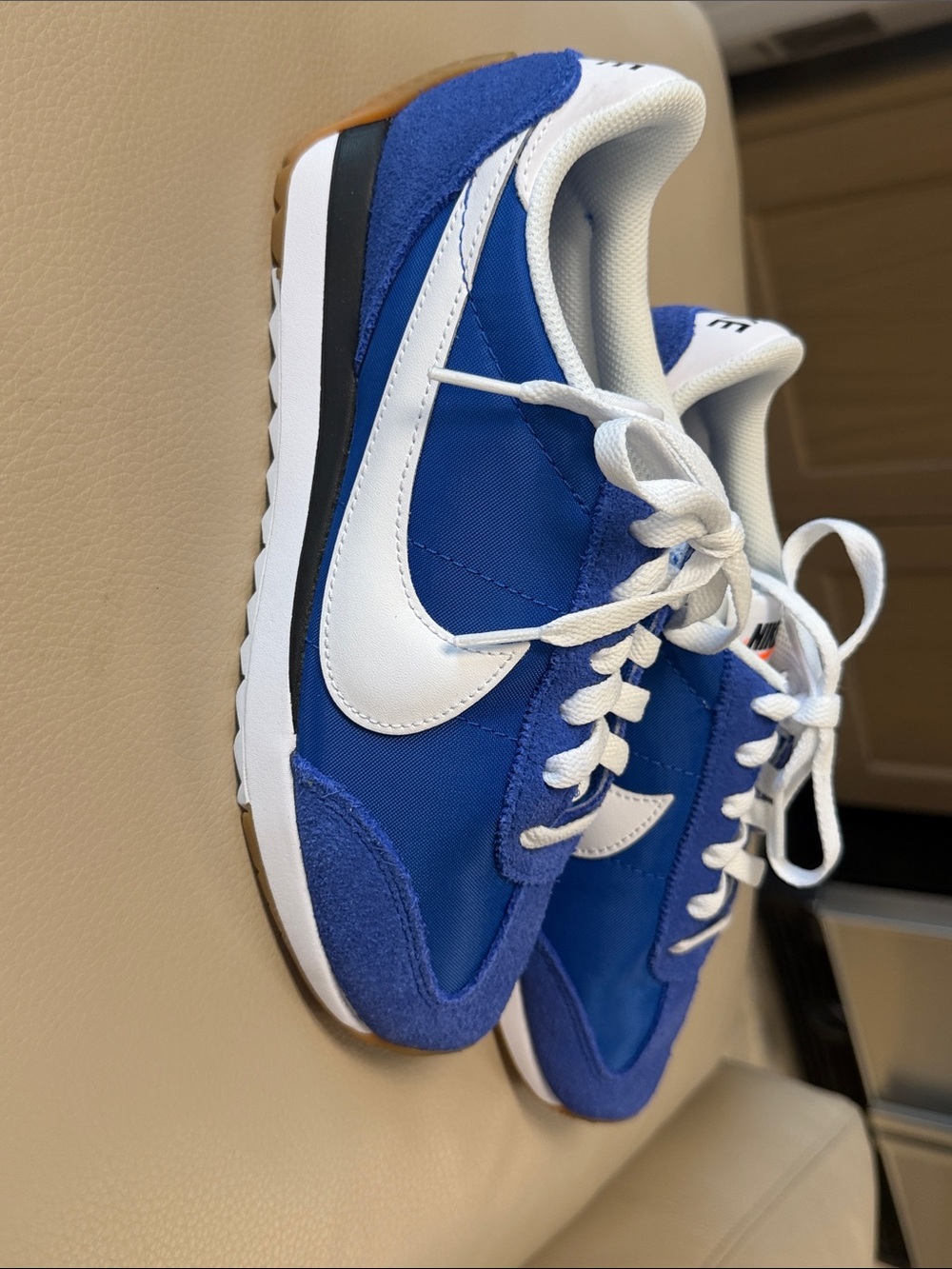 Nike Royal Blue and White Retro Runner Shoes